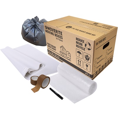 MoveRite Home Moving Full Kit (50 Cardboard Boxes + Packing Materials)